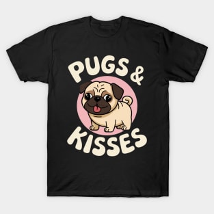 Pugs And Kisses Hugs Valentine's Day Pug T-Shirt